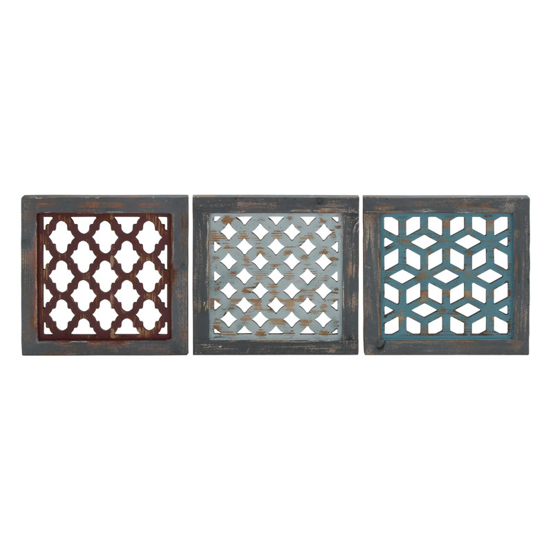Cole Grey Wood Wall Decor Set Reviews Wayfair